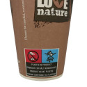 Cardboard coffee cup HUHTAMÄKI BioWare 180ml 80pcs (biological/comp.)