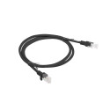 PATCHCORD CAT.6 UTP 1M BLACK FLUKE PASSED LANBERG