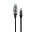 "Goobay USB-A 3.0 > RJ45 (ST-ST) 3m Ethernet-Kabel Schwarz-Silber"