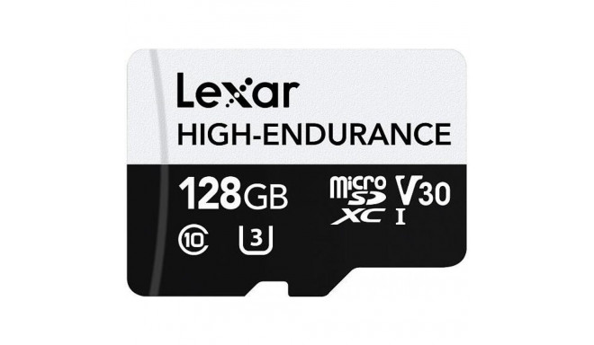 Lexar | Flash Memory Card | High-Endurance | 128 GB | microSDHC | Flash memory class UHS-I