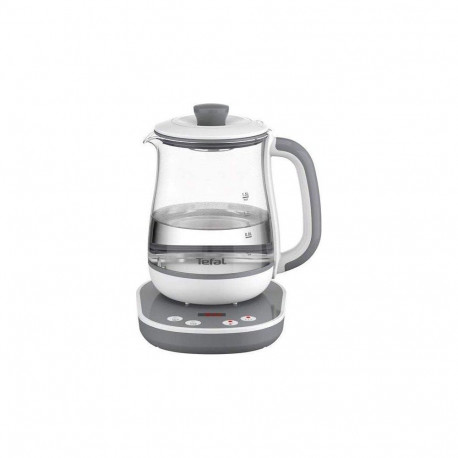 TEFAL BJ551B10 | Tea Kettle | 1400 W | 1.5 L | Glass | 360° rotational base | White/Grey