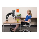 Fellowes arm for 2 monitors -  Platinum black | Fellowes
