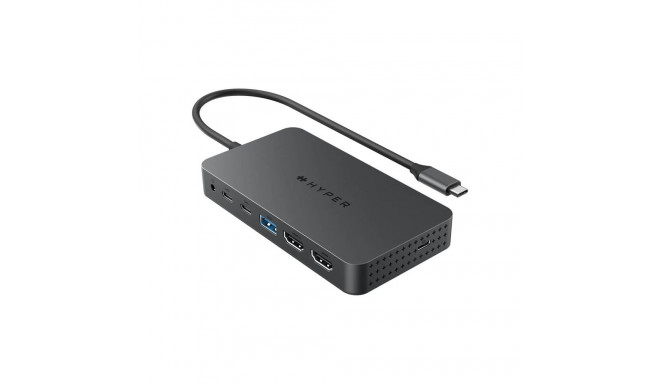 Hyper | HyperDrive Universal USB-C 7-in1 Dual HDMI Mobile Dock for M1/M2 MBAir/Pro | HDMI ports quan