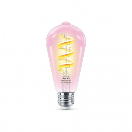 Philips Smart WiFi Filament Clear ST64 470Lm RGB | E27 | 6.3 W | RGB light | Bluetooth, Wi-Fi