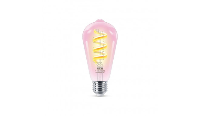 Philips nutikas WiFi filament läbipaistev ST64 RGB | E27 | 6.3 W | täisvärviline