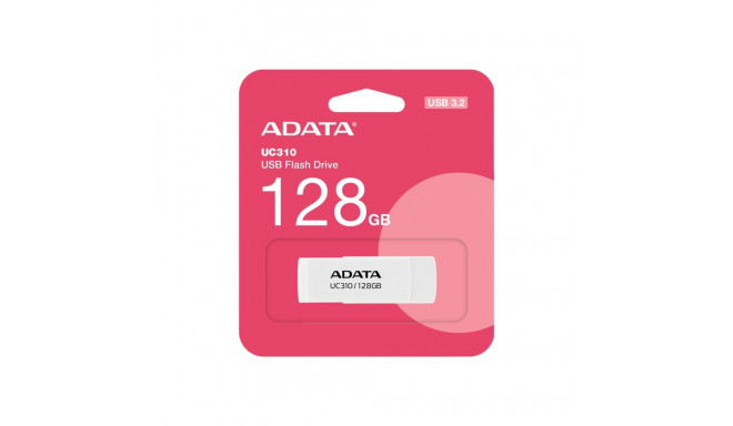 ADATA | USB Flash Drive | UC310 | 128 GB | USB 3.2 Gen1 | White