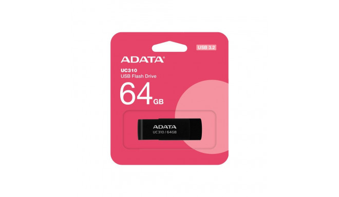 ADATA | USB Flash Drive | UC310 | 64 GB | USB 3.2 Gen1 | Black