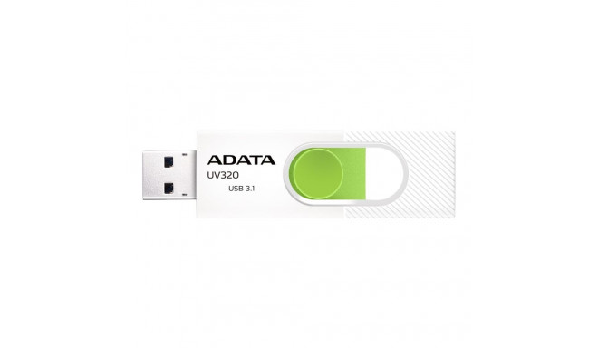 ADATA UV320 128 GB USB 3.2 Gen1 valge/roheline USB mälupulk