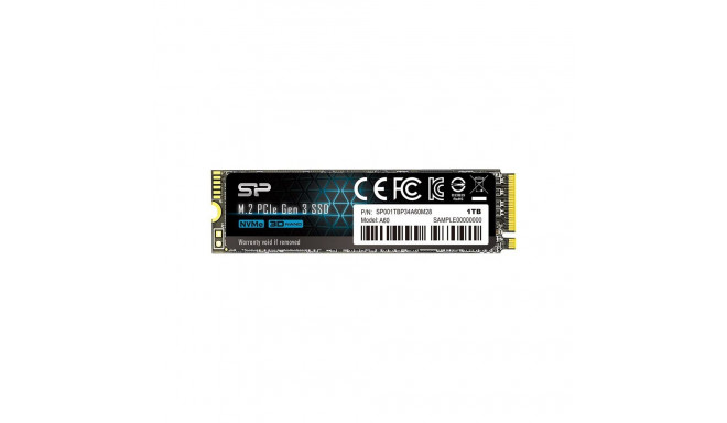 Silicon Power | SSD | P34A60 | 1000 GB | SSD form factor M.2 2280 | Solid-state drive interface PCIe