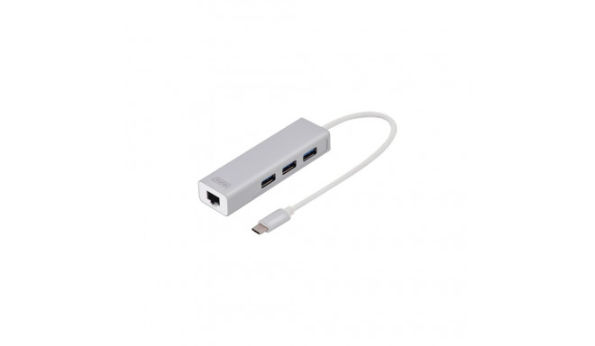 Digitus | USB Type-C 3-Port Hub + Gigabit Ethernet