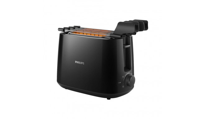 Philips | Daily Collection Toaster | HD2583/90 | Number of slots 2 | Housing material Plastic | Blac