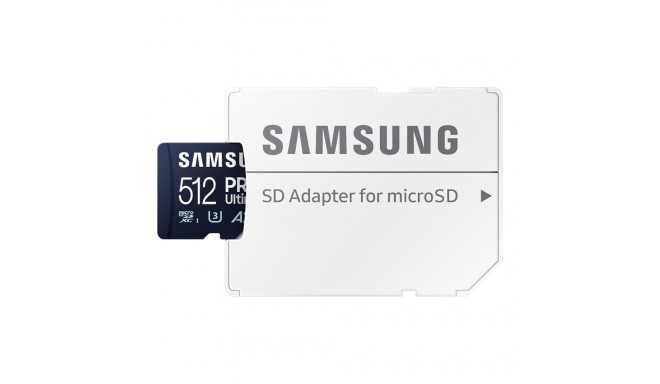 Samsung | MicroSD Card | PRO Ultimate | 512 GB | microSDXC Memory Card | Flash memory class U3, V30,