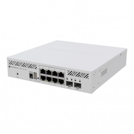 MikroTik võrgulüliti CRS310-8G+2S+IN, riiulisse paigaldatav, 8 Gigabit Etherneti (vask) porti, 2 SFP