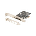 Digitus | IEEE 1394a Interface Card, PCI express, 4 Port 1x ext. 1394mini, 2x ext./1x int. 1394a Por