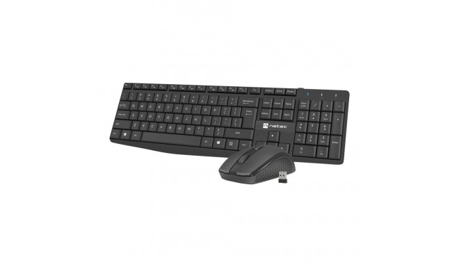 Natec | Keyboard and Mouse | Squid 2in1 Bundle | Keyboard and Mouse Set | Wireless | US | Black | Wi