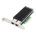 Digitus | 10Gbps Dual Port Ethernet Server adapter PCIe X8, Intel X540 BT2 | DN-10163