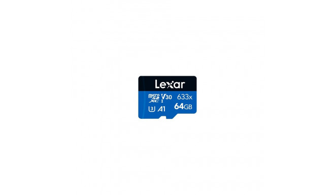 Lexar 64GB High-Performance 633x microSDHC UHS-I, up to 100MB/s read 20MB/s write | Lexar | Memory c