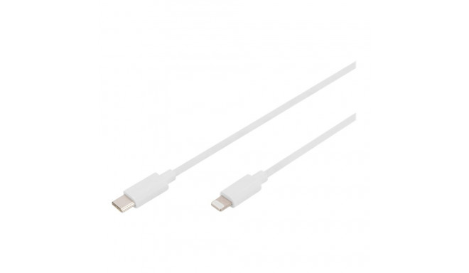 Digitus Lightning–USB-C andmeside/laadimiskaabel DB-600109-020-W USB-C–Lightning Apple Lightning 8-p