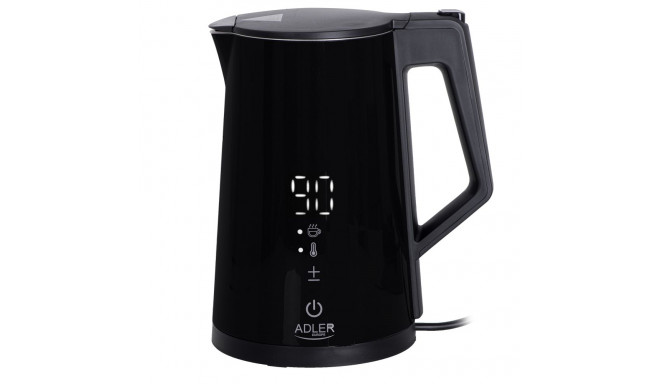 Adler | Kettle | AD 1345b | Electric | 2200 W | 1.7 L | Stainless steel | 360° rotational base | Bla