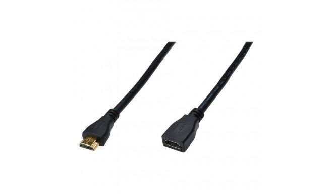 Digitus | HDMI kõrglahutusega pikenduskaabel | AK-330201-050-S | Tüüp A M/F HDMI emane (tüüp A) | HD