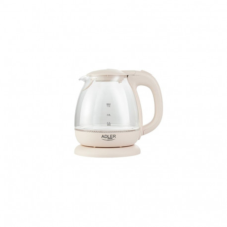 Adler | Kettle | AD 1283C | Electric | 900 W | 1 L | Glass/Stainless steel | 360° rotational base | 
