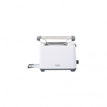 Adler | Toaster | AD 3216 | Power 750 W | Number of slots 2 | Housing material Plastic | White