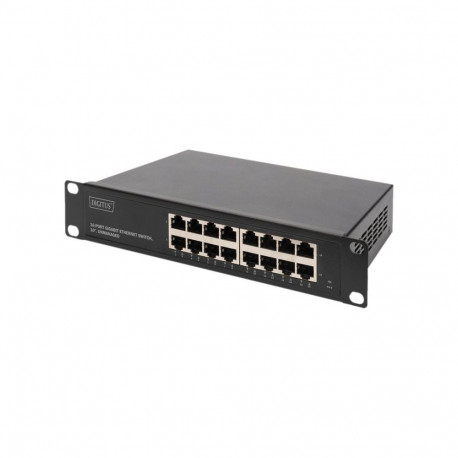 Digitus 16-portine gigabit Ethernet switch DN-80115 haldamata riiulipaigaldatav sisemine toiteallika