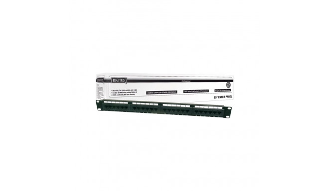 Digitus | Patch Panel | DN-91624U | Black | Category: CAT 6; Ports: 24 x RJ45; Retention strength: 7