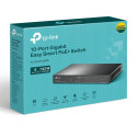 TP-LINK | 10-Port Gigabit Easy Smart Switch with 8-Port PoE+ | TL-SG1210MPE | Web managed | Desktop 