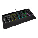 Corsair | Rubber Dome | K55 RGB PRO | Gaming keyboard | Gaming Keyboard | RGB LED light | US | Wired