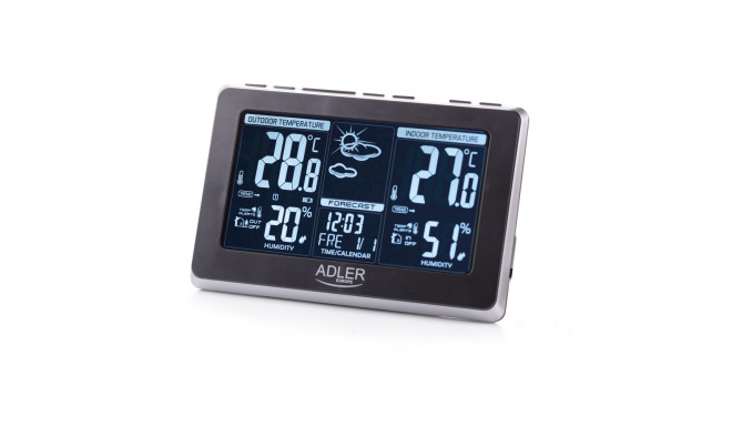 Adler | Weather station | AD 1175 | Black | White Digital Display