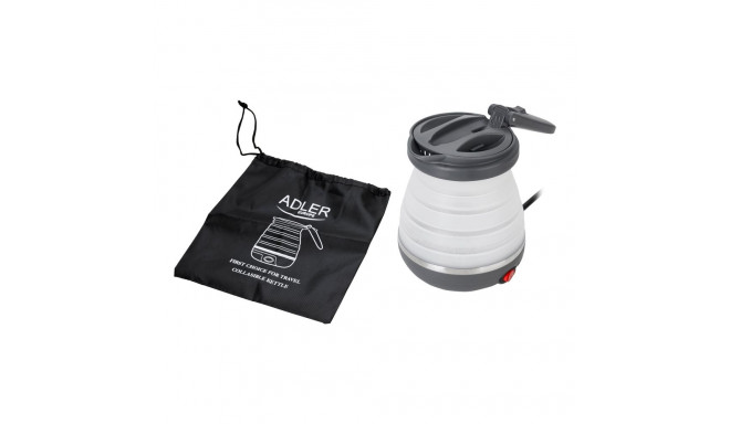 Adler | Travel kettle | AD 1279 | Electric | 750 W | 0.6 L | Silicon | White