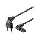 Goobay | Euro connection cord, both ends angled | 97344 | Black Euro male (Type C CEE 7/16) | Device