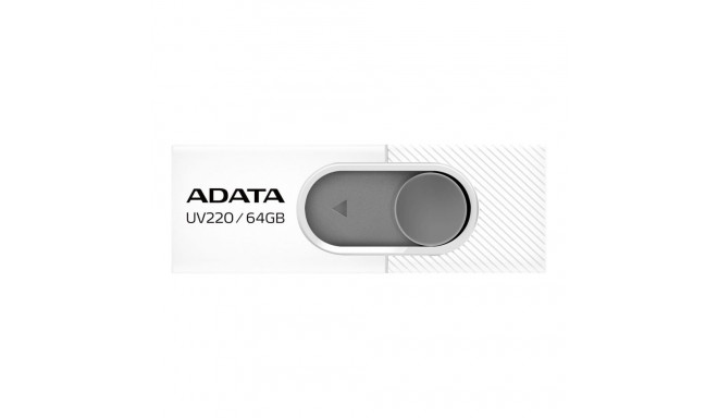 ADATA | UV220 | 64 GB | USB 2.0 | White/Gray