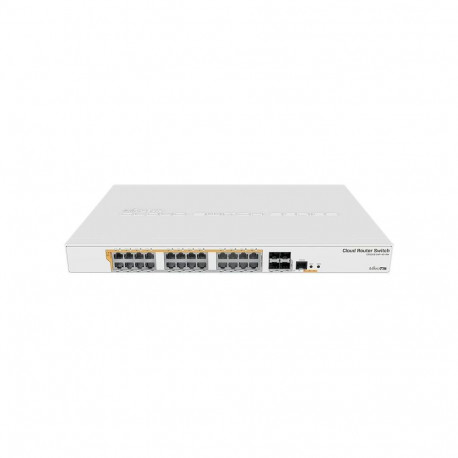CRS328-24P-4S+RM Gigabit Ethernet POE/POE+ router/switch | 12 month(s) | PoE/Poe+ ports quantity 24