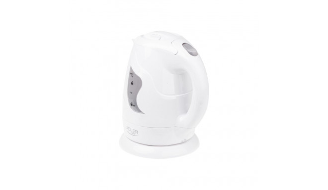 Adler | Kettle | AD 08 | Standard | 850 W | 1 L | Plastic | 360° rotational base | White