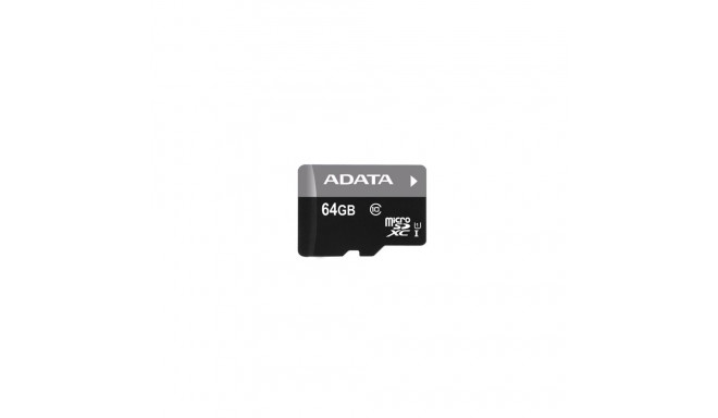 ADATA | Premier UHS-I | 64 GB | MicroSDXC | Flash memory class 10 | SD adapter