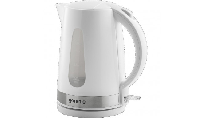Gorenje | Kettle | K17WE | Electric | 2200 W | 1.7 L | Plastic + metal | 360° rotational base | Whit