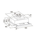 CATA | Hood | TFH 6630 X /A | Telescopic | Energy efficiency class A+ | Width 60 cm | 605 m³/h | Tou