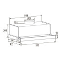 CATA | Hood | TFB-5160 X | Telescopic | Energy efficiency class C | Width 59.5 cm | 300 m³/h | Mecha