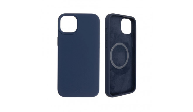 Fixed | MagFlow with MagSafe support | Back cover | Apple | iPhone 14 Plus | Liquid silicon | Blue