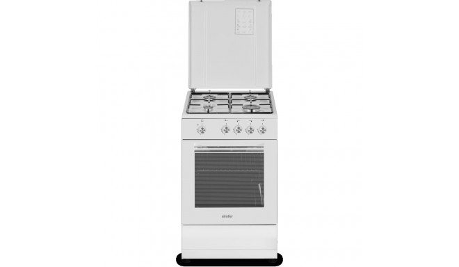 Simfer 4401SGRBB.1 gaasipliit gaasiahjuga valge laius 50 cm sügavus 55 cm 49 l