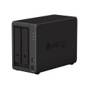 Synology DS723+ 2-bay/AMD Ryzen R1600/2-core 2.6 (base)/3.1 (turbo) GHz/2GB DDR4/2 x 3.5"xHot swap/2