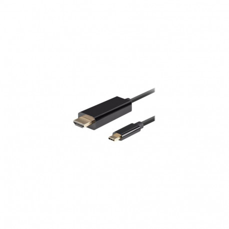 Lanberg USB-C - HDMI kaabel, 0.5 m, 4K/60Hz, must, CA-CMHD-10CU-0005-BK
