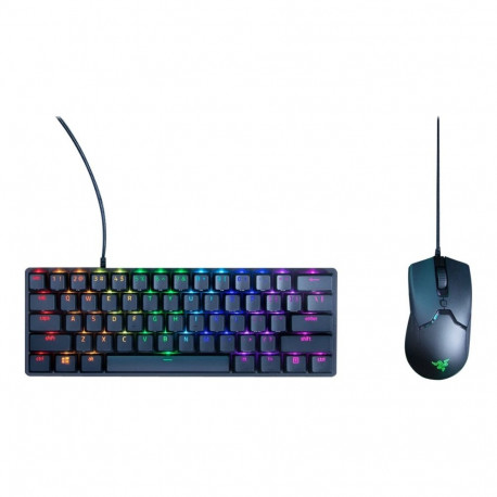 Razer Huntsman Mini 60% must juhtmega opto-mehaaniline RGB LED valgusega mänguklaviatuur NORD