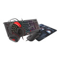 GENESIS COMBO set 4in1 cobalt 330 rgb keyboard + mouse +headphones + mousepad, us layout | Genesis |