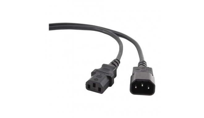 Cablexpert toitepikenduskaabel PC-189-VDE 1.8m C14-C14, must