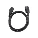 Cablexpert | PC-189-VDE power extension cable 1.8 meter | Black C14 coupler | C14 coupler