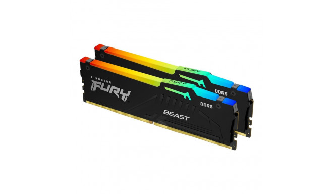 KINGSTON 16GB 6000MT/s DDR5 CL30 DIMM Komplekt 2 FURY Beast RGB EXPO jaoks