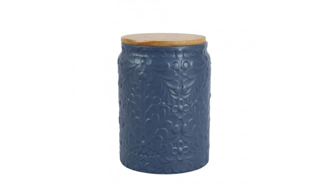 CANISTER BAMB LID BLUE 8.2X8.6CM 450ML